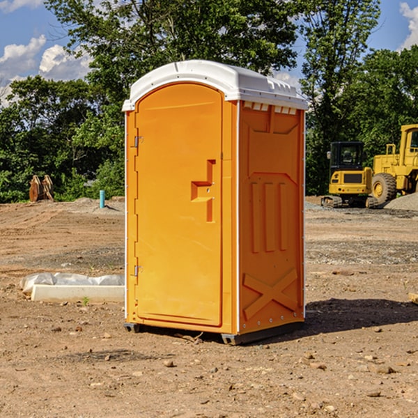 how often are the porta potties cleaned and serviced during a rental period in Four States